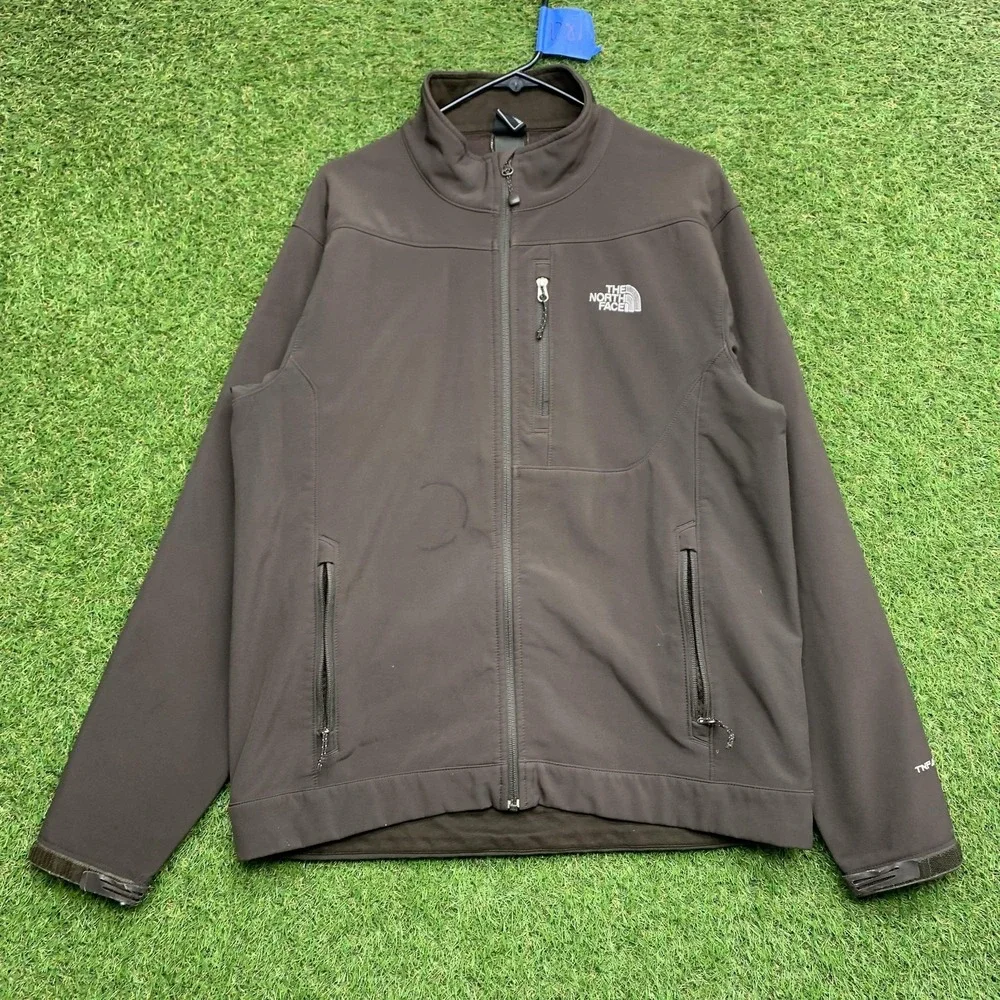 The North Face Jacket Mens Large Brown Apex Bionic Softshell Windbreaker Zip